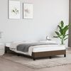 vidaXL Bedframe zonder matras 120x190 cm stof donkerbruin