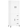 vidaXL Hoge kast 69,5x34x180 cm bewerkt hout wit