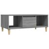 vidaXL Salontafel 90x50x36,5 cm bewerkt hout grijs sonoma