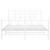 vidaXL Bedframe met hoofd- en voeteneinde metaal wit 140x200 cm