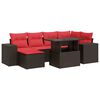 vidaXL 9-delige Loungeset met kussens poly rattan acacia bruin