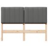 vidaXL Gestoffeerd hoofdbord Bruin en Licht Grijs 120 cm