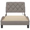 vidaXL Bedframe met LED zonder matras 90x200 cm stof taupe