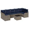 vidaXL Bankstel 8 st 7-Aantal zitplaatsen Grijs poly rattan