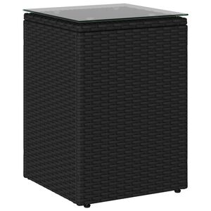 vidaXL Bijzettafel Zwart 35 x 35 x 70 cm poly rattan