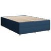 vidaXL Boxspring met matras stof blauw 140x190 cm