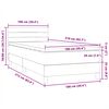 vidaXL Boxspring met matras fluweel lichtgrijs 100x210 cm