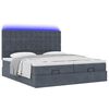 vidaXL Ottoman bed met matrassen en LED's 200x200cm fluweel