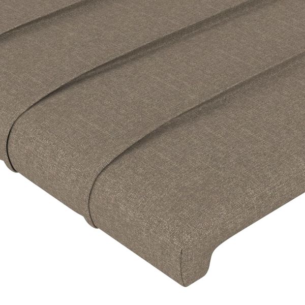 vidaXL Hoofdborden 2 st 72x5x78/88 cm stof taupe