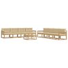 vidaXL Buiten bankenset 9 st Wit en Beige Polyester