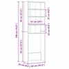 vidaXL Wasmachinekast Zwart Eiken 64 x 24 x 190 cm Bewerkt hout