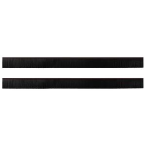 vidaXL Zelfklevende Deurborstels 2 st Bruin 100 cm Aluminium Legering