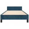 vidaXL Bedframe zonder matras 80x200 cm fluweel donkerblauw