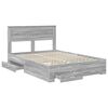 vidaXL Bedframe met hoofdeinde Grijs Sonoma 140 x 200 cm Bewerkt hout