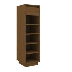vidaXL Schoenenkast 30x34x105 cm massief grenenhout honingbruin