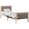 vidaXL Bedframe met hoofdeinde Taupe 80 x 200 cm Massief grenenhout