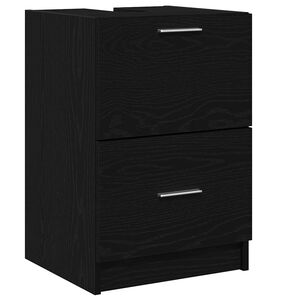 vidaXL Badkamer Kast Zwart Eiken 40 x 37 x 59 cm Bewerkt hout
