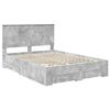vidaXL Bedframe met hoofdeinde Beton Grijs 140 x 200 cm Bewerkt hout