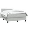 vidaXL Boxspring met matras fluweel lichtgrijs 120x220 cm