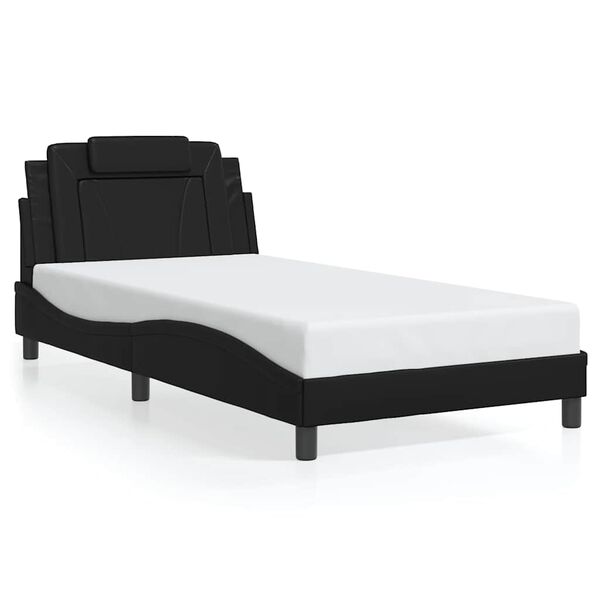 vidaXL Bedframe "Viana" zonder matras kunstleer zwart 100x203 cm