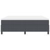 vidaXL Boxspringbed Donkergrijs en Wit 180 x 200 cm Katoen Stof