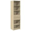 vidaXL Hoge kast 50x42,5x185 cm bewerkt hout sonoma eikenkleurig