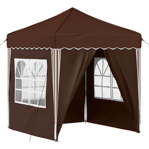 vidaXL Pop-up partytent 195 x 195 x 245 cm Bruin Oxford Stof