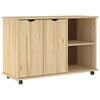 vidaXL Rolling Kast Bruin 100 x 39 x 65,5 cm Massief Vurenhout