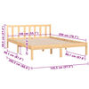 vidaXL Bedframe massief grenenhout 140x200 cm