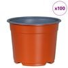 vidaXL Bloempot 100 pcs Terracotta &Oslash; 15 x 12.5 cm Kunststof