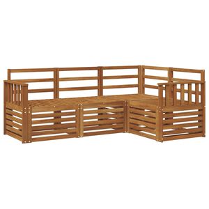 vidaXL Sofa-Sets 4 pcs Naturel Massief Acaciahout