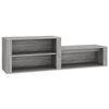 vidaXL Schoenenkast 150x35x45 cm bewerkt hout grijs sonoma