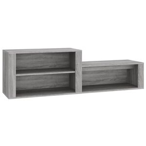 vidaXL Schoenenkast 150x35x45 cm bewerkt hout grijs sonoma