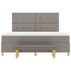 vidaXL Boxspring bed met matras met hoofdeinde Taupe 180 x 200 cm Stof