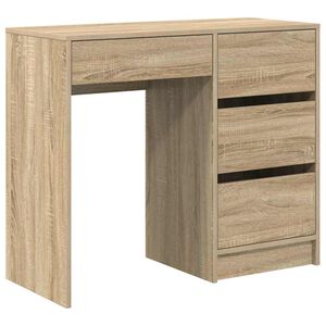 vidaXL Bureau Sonoma Eiken Bewerkt hout 90 x 37,5 x 75 cm