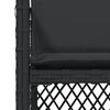 vidaXL Tuinstoelen 4 st met kussens poly rattan zwart
