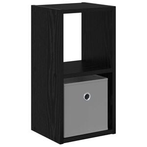 vidaXL Nachtkastje Zwart Eiken 25,5 x 22 x 49,5 cm Bewerkt hout