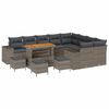 vidaXL Tuin Sofa Set 13 st 9-Aantal zitplaatsen Grijs poly rattan