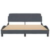 vidaXL Bedframe "Dover" 160x200 cm fluweel donkergrijs
