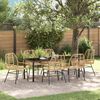 vidaXL Tuin eettafelset 7 pcs Bruin poly rattan