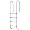 vidaXL Zwembadladder 54x38x184,5 cm 304 roestvrij staal
