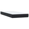 vidaXL Boxspring met matras fluweel zwart 80x220 cm