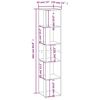 vidaXL Hoekkast 33x33x164,5 cm bewerkt hout sonoma eikenkleurig