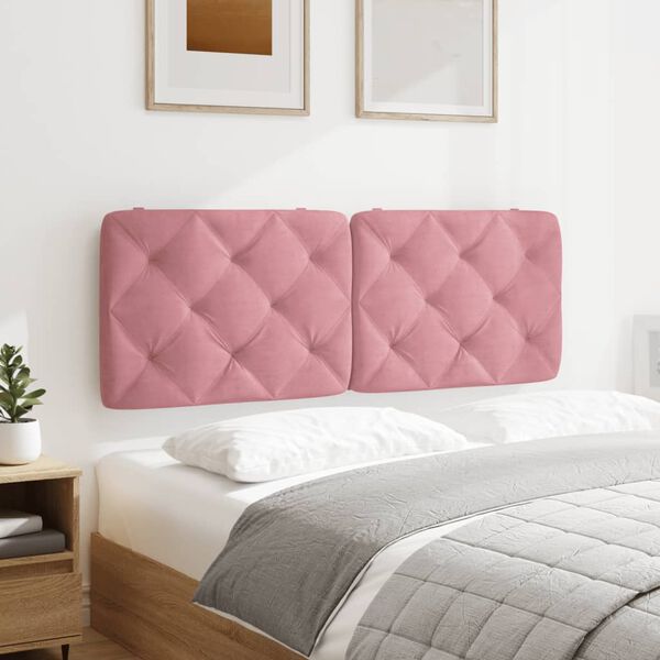 vidaXL Hoofdbordkussen 140 cm fluweel roze