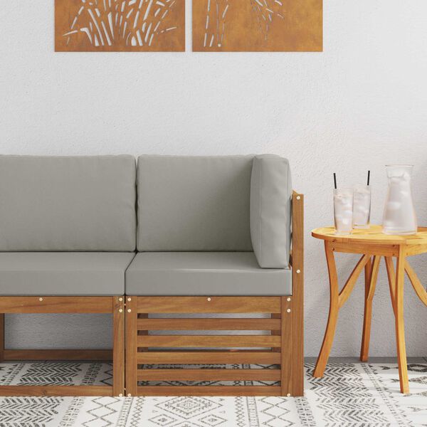 vidaXL Buiten Hoek Sofa Massief Acaciahout Naturel