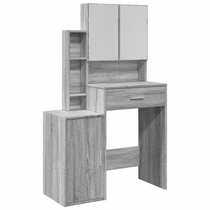 vidaXL Kaptafel met kastje 80x35x132 cm grijs sonoma eikenkleurig