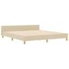 vidaXL Bedframe met hoofdeinde Cr&egrave;me 180 x 200 cm Stof