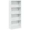 vidaXL Boekenkast 60x24x143 cm bewerkt hout hoogglans wit