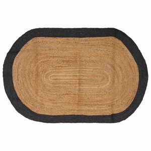 vidaXL Gebied Tapijt Donkergrijs 100 x 152 cm Jute