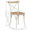 vidaXL Kruisstoelen 4 st massief mangohout wit